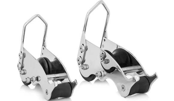 two ULTRA bow rollers front view on white background