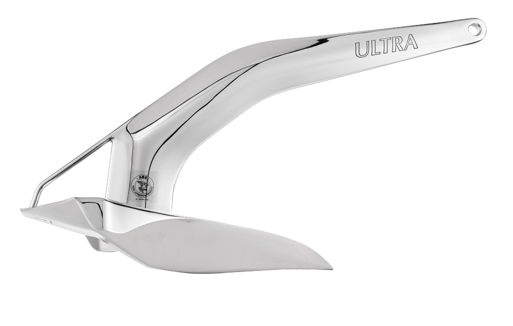 polished stainless steel ULTRA Anchor for secure marine anchoring