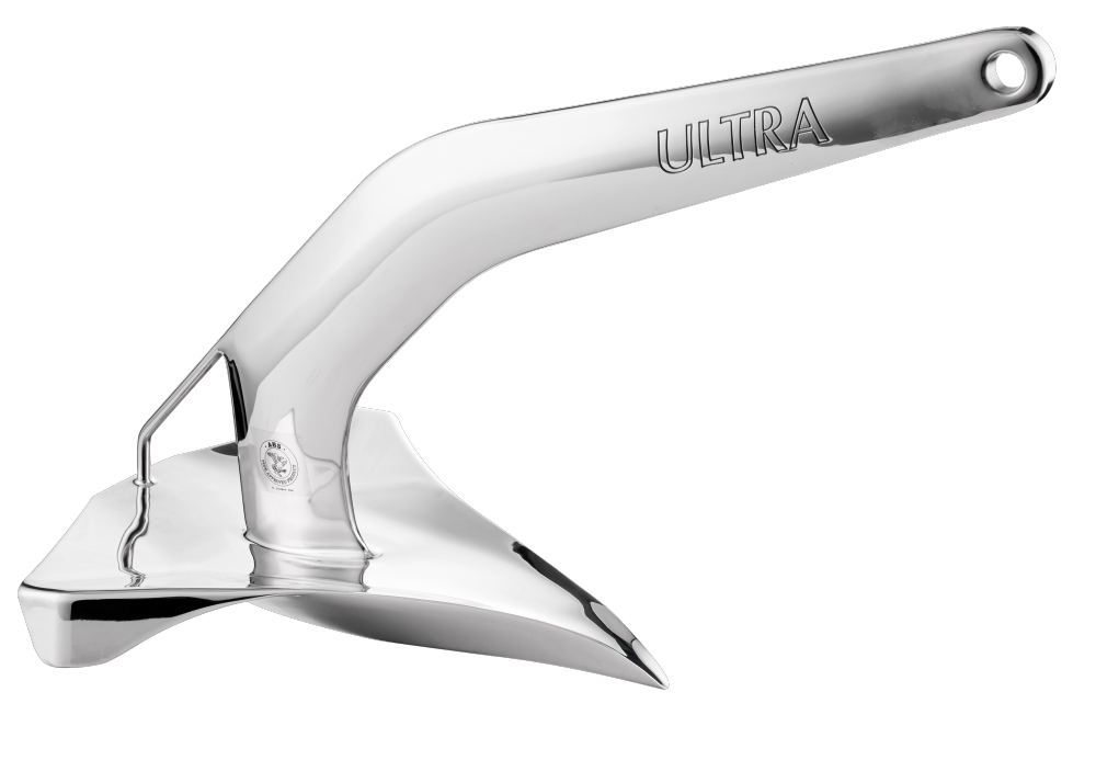 polished stainless steel ULTRA Anchor for secure marine anchoring