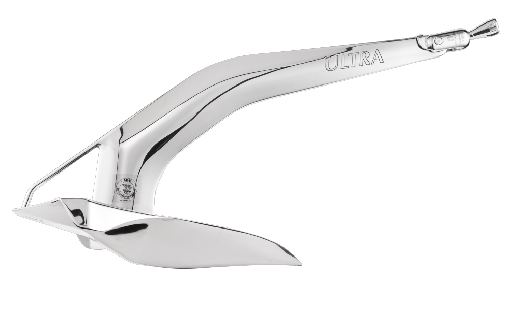 polished stainless steel ULTRA Anchor for secure marine anchoring
