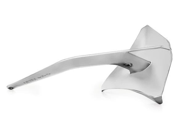 detailedtop-view of polished stainless steel ULTRA Anchor for secure marine anchoring