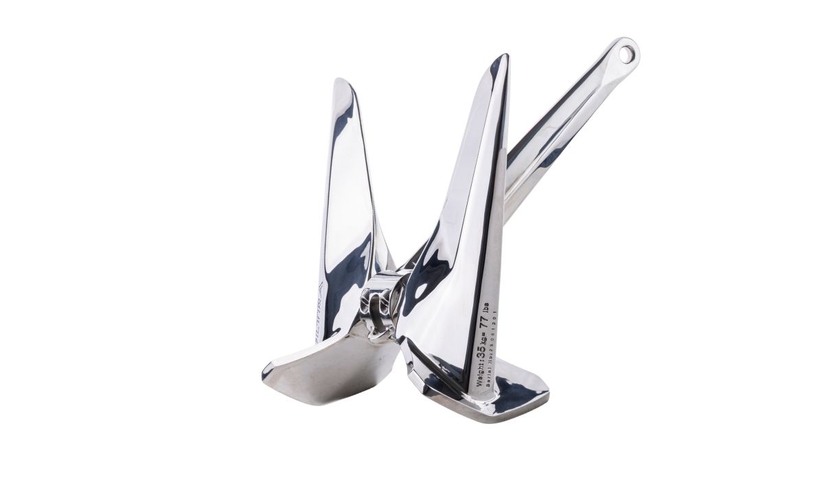 side-view details of the ULTRA Side pocket anchor made from stainless steel 