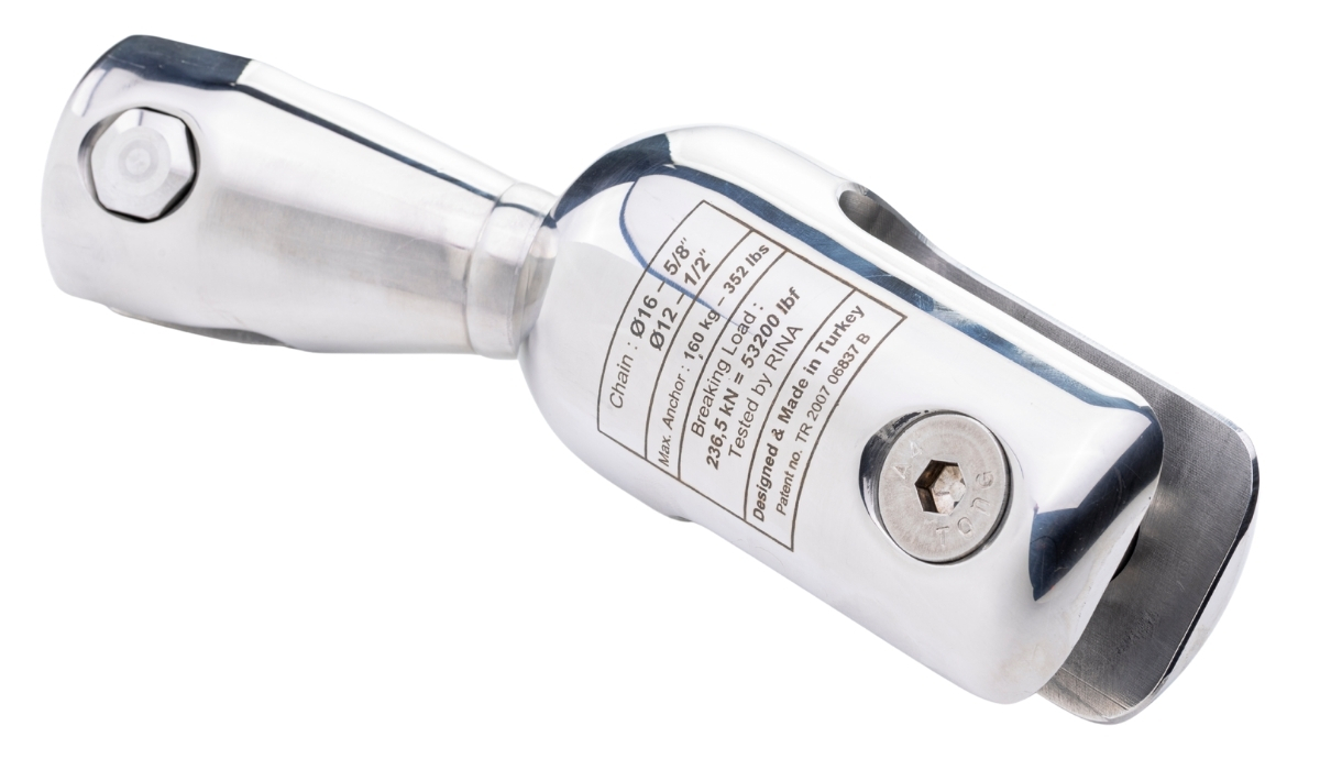 ULTRA classic swivel for anchor chain rotation and twist prevention