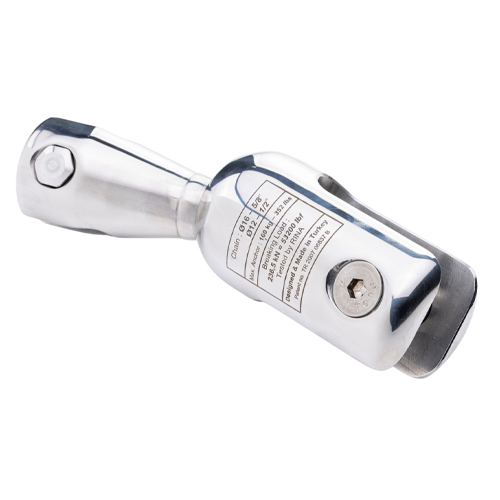 side view of the ULTRA classic swivel for anchor chain rotation and twist prevention stainless steel