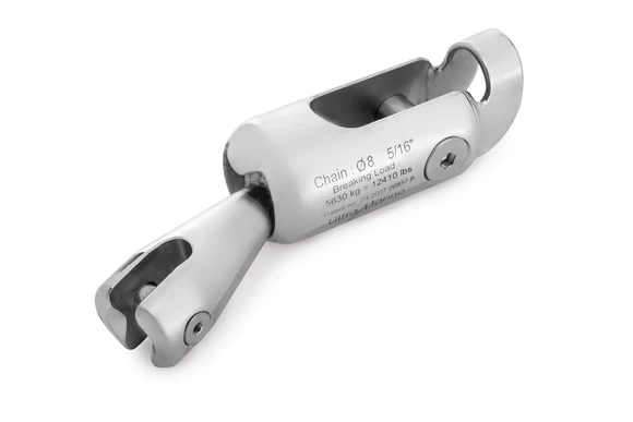 ULTRA stainless steel flip swivel for anchor chain connection and rotation